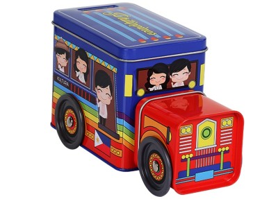 182*78*98mm儿童玩具礼品包装金属JS金沙(中国)股份有限公司官网 小汽车巴士车仔罐铁盒子